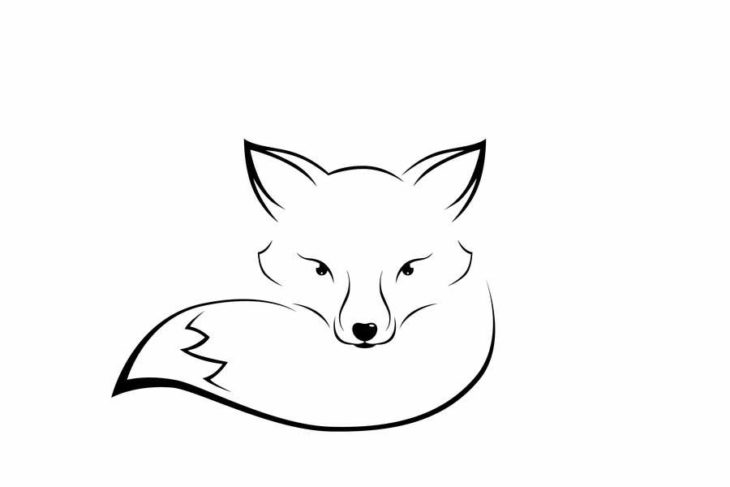 Легкие картинки для срисовки лисы