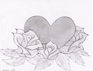 Красивые картинки для срисовки карандашом сердечки