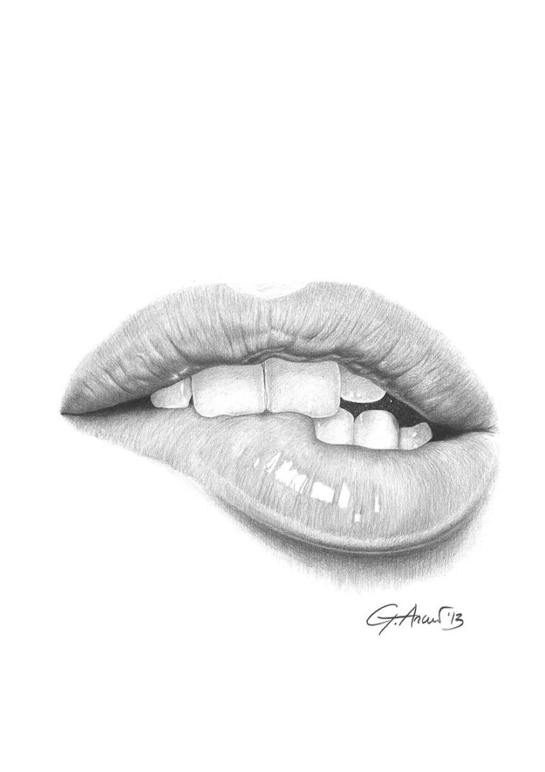 Рисунки для срисовки губы легкие поэтапно (70 фото) Губки Поцелуй Рисунок.