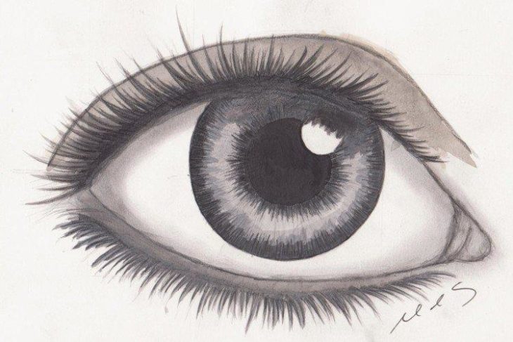 Большие милые глаза рисунок