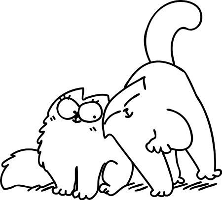 Как нарисовать кошку и кота любовь
