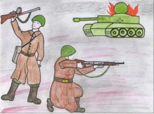 Картинки о войне для срисовки легкие