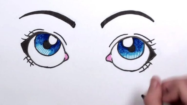 Большие милые глаза рисунок