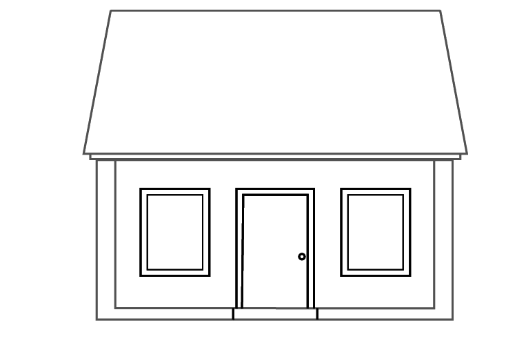 Рисунки для срисовки домики
