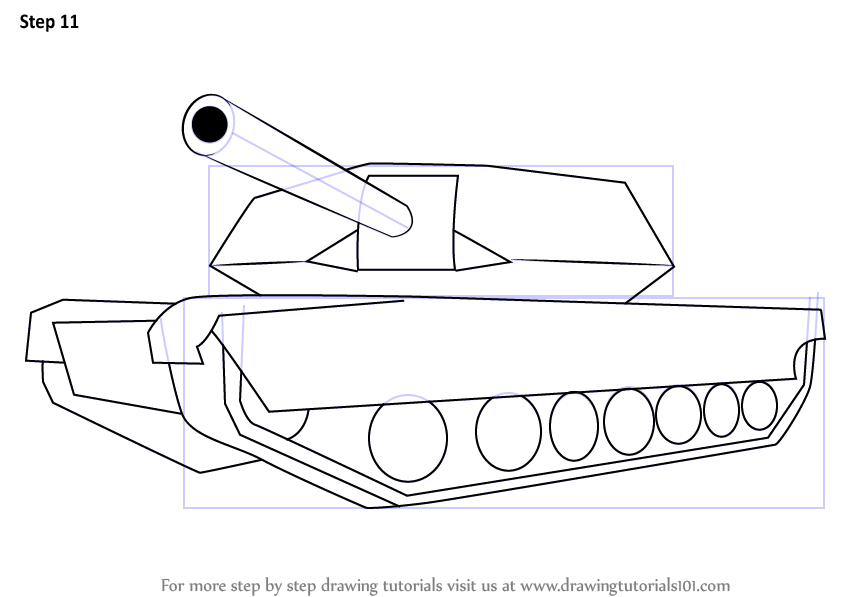 Как нарисовать военную машину пошагово