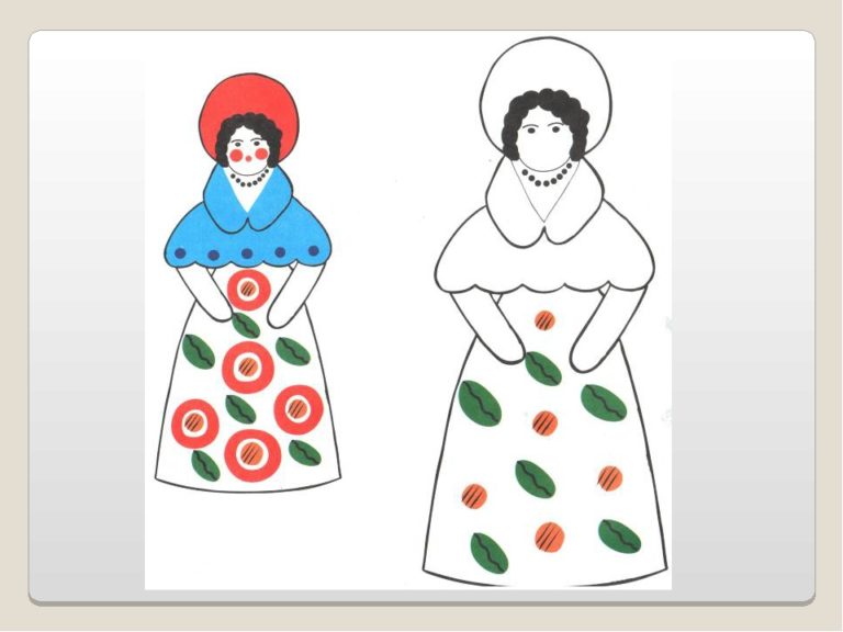 Дымковская шаблоны для рисования