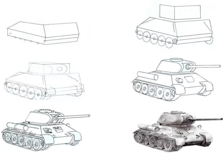 Как правильно нарисовать военную технику